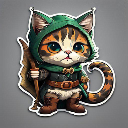 00201-514602680-cute cartoon sticker of a cat dressed as an fantasy rogue.jpg